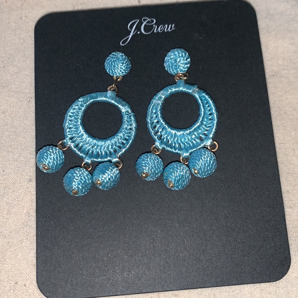 J.crew Raffia-wrapped triple drop earrings - Picture 7 of 7
